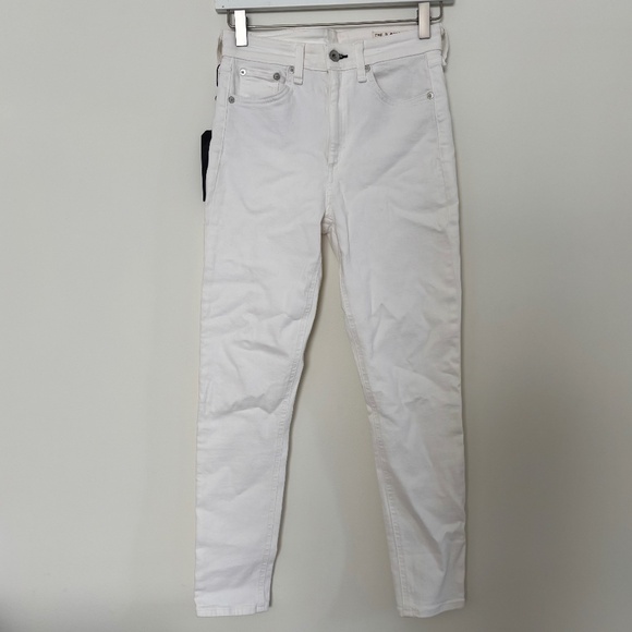 rag & bone Denim - rag & bone Nina High-Rise Ankle Skinny Jeans White